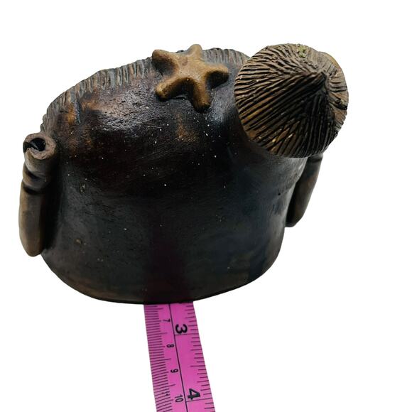 Nativity Scene Grotto Mushroom Ceramic Quirky Charming Likely South American - Picture 10 of 11